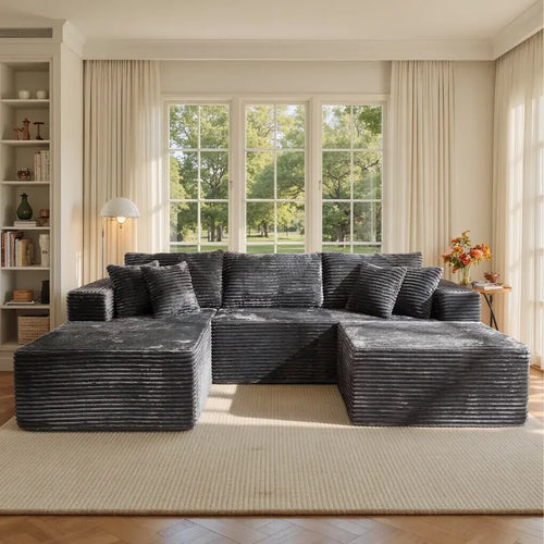 Plush Corduroy Modular Sectional